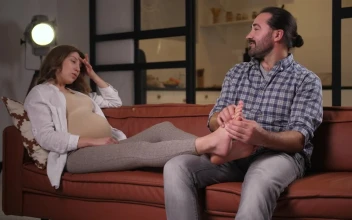 Stock Video Husband Taking Care Of His Pregnant Wife Animated Wallpaper
