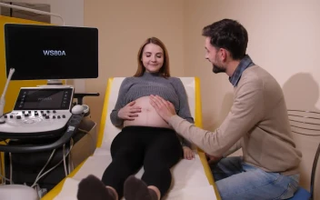 Stock Video Husband Kissing His Pregnant Wife Animated Wallpaper