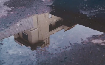 Stock Video House Reflected In A Puddle Animated Wallpaper