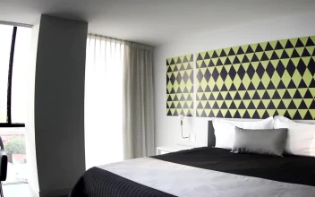 Stock Video Hotel Room With Modern Minimalist Style Animated Wallpaper