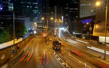 Stock Video Hong Kong Night Traffic In Fast Motion Animated Wallpaper