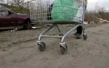 Stock Video Homeless Man Going Through A Garbage Can Animated Wallpaper