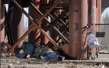 Stock Video Homeless Man Covering Himself Animated Wallpaper