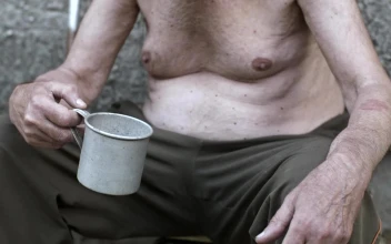 Stock Video Homeless Hungry Man Receives A Donation Animated Wallpaper