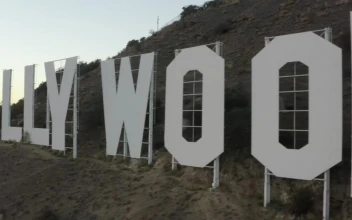 Stock Video Hollywood Sign Aerial Shot Animated Wallpaper