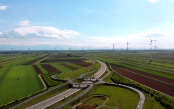 Stock Video Highway Traffic And A Wind Farm In The Countryside Animated Wallpaper