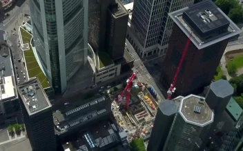 Stock Video High Aerial View Of Buildings In Frankfurt Animated Wallpaper