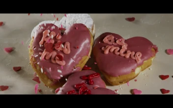 Stock Video Heart Shaped Valentines Donuts Animated Wallpaper