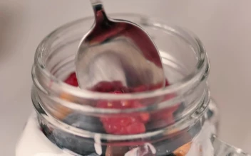 Stock Video Healthy Yogurt With Berries Animated Wallpaper