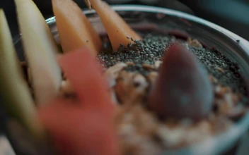 Stock Video Healthy Breakfast Bowl Animated Wallpaper
