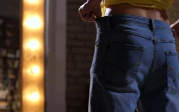 Stock Video Happy With Her Weight Loss Results Animated Wallpaper