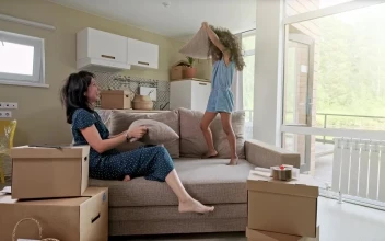 Stock Video Happy Mom And Daughter Playing With Pillows Animated Wallpaper