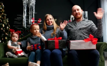 Stock Video Happy Family With Christmas Gifts At Home Animated Wallpaper