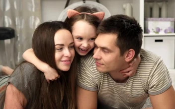 Stock Video Happy Family Smiling For The Camera Animated Wallpaper