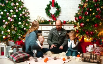 Stock Video Happy Family Opening Christmas Gifts Animated Wallpaper