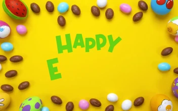 Stock Video Happy Easter Title Animated Wallpaper