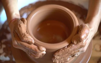 Stock Video Hands Working With Ceramic Clay Animated Wallpaper