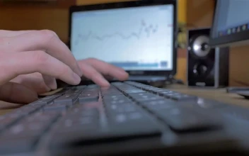 Stock Video Hands Typing On A Black Keyboard On A Desk Animated Wallpaper