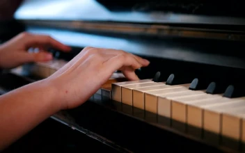 Stock Video Hands Playing An Old Classical Piano Animated Wallpaper