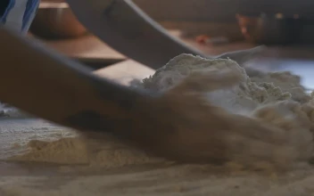 Stock Video Hands Of A Cook Making A Dough For A Pizza Animated Wallpaper