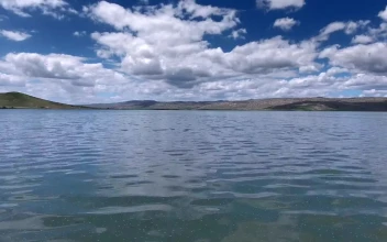 Stock Video Lake Water Surface And The Mountains Animated Wallpaper
