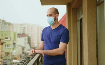 Stock Video Man In Coronavirus Lockdown Hangs Head On Balcony Animated Wallpaper
