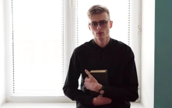 Stock Video Man Holding A Bible In Both Hands Animated Wallpaper
