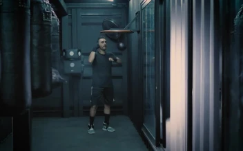 Stock Video Man Hitting A Speed Ball Animated Wallpaper