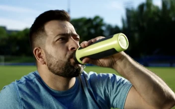 Stock Video Man Drinking Water After Exercise Animated Wallpaper