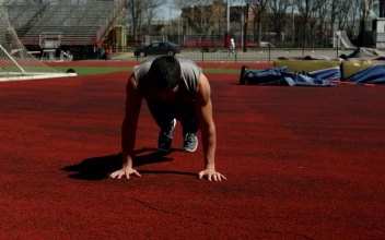 Stock Video Man Doing Push Ups Quickly Animated Wallpaper
