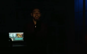 Stock Video Man Demonstrates Future Mobile App Voice Commands Animated Wallpaper