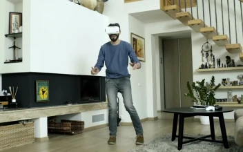 Stock Video Man Dancing With Vr Glasses Animated Wallpaper