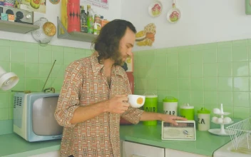 Stock Video Man Dancing While Drinking Coffee In An S Kitchen Animated Wallpaper