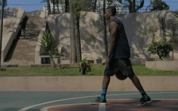 Stock Video Man Bouncing A Basketball Ball Animated Wallpaper