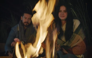 Stock Video Man And Woman Burning Marshmallows On A Campfire Animated Wallpaper
