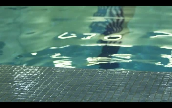 Stock Video Male Swimmer Coming Out Of A Pool Animated Wallpaper
