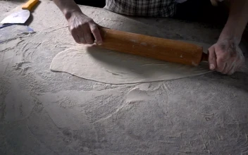 Stock Video Making Turkish Pizza Dough Animated Wallpaper