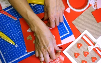 Stock Video Making A St Valentines Card With Paper Cuts Animated Wallpaper