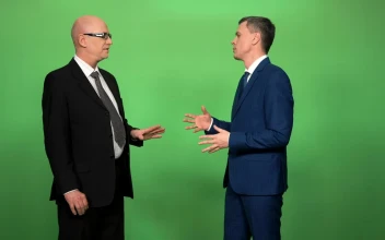Stock Video Making A Business Deal With Green Screen Behind Animated Wallpaper