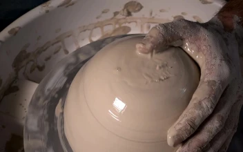 Stock Video Making A Clay Bowl In The Workshop Animated Wallpaper