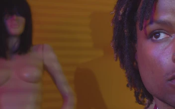 Stock Video Make Up Face Of A Man With Mannequins Behind Animated Wallpaper