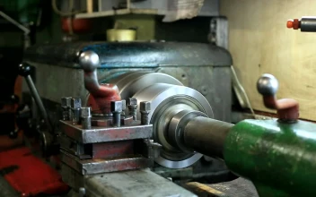 Stock Video Machine Turning In A Workshop Animated Wallpaper