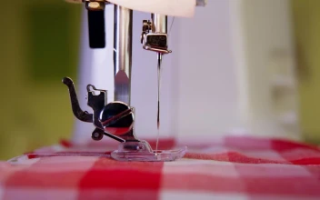 Stock Video Machine Sewing Fabric Animated Wallpaper