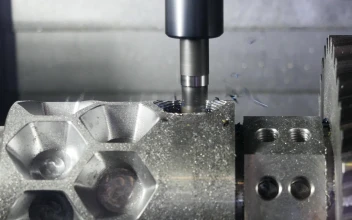 Stock Video Machine Cutting Into Metal Animated Wallpaper