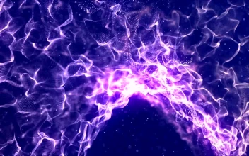 Stock Video Luminous Waves In Purple Space Animated Wallpaper
