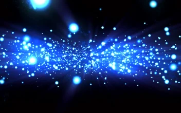 Stock Video Luminous Particles On Black Background Animated Wallpaper