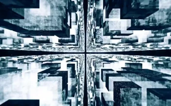 Stock Video Luminous Floating Blocks Loop Video Animated Wallpaper