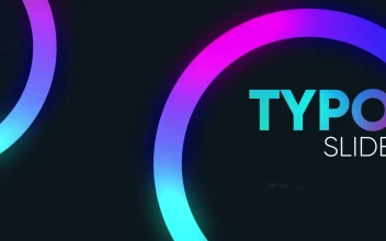 Stock Video Luminescent Title And Circles With Gradient Animated Wallpaper