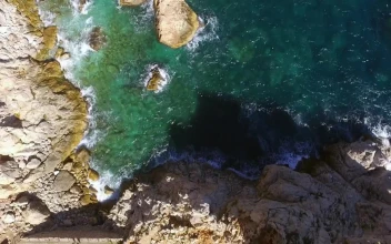 Stock Video Looking Down At The Mediterranean Coast Animated Wallpaper