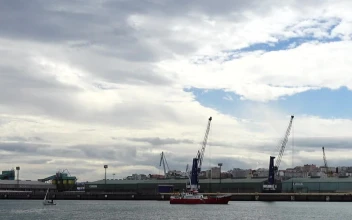 Stock Video Looking Across A Port On A Cloudy Day Animated Wallpaper